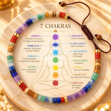 7 Chakra Natural Stone Bracelet – Inner Balance & Spiritual Connection
