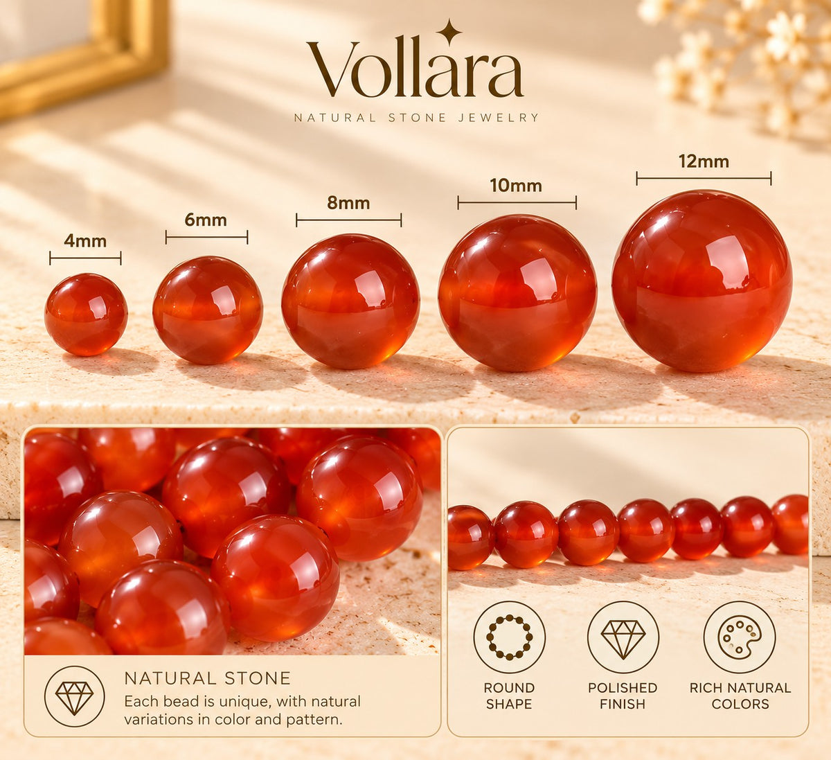 Natural Red Agate Beads – Jewelry Making