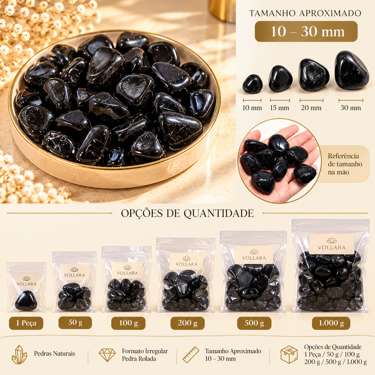 Natural Black Tourmaline – Protection & Grounding Stones