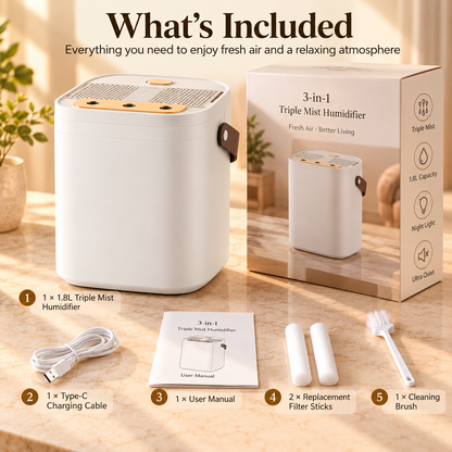 Triple Mist Air Humidifier – 1.8L