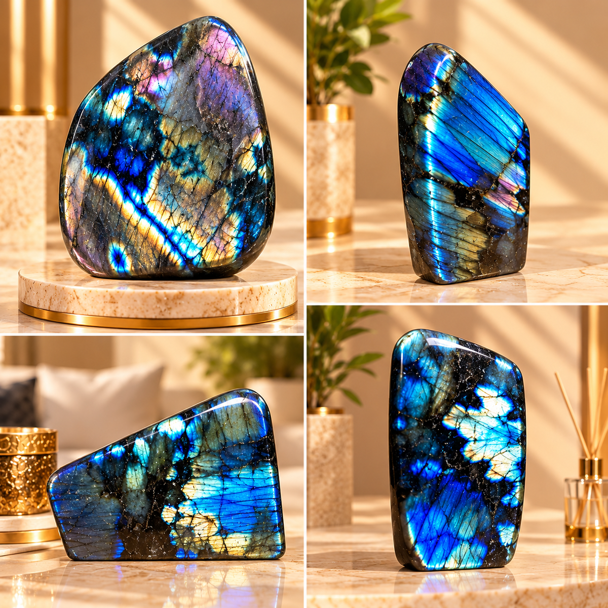 Natural Rainbow Labradorite – Freeform Crystal for Reiki & Décor