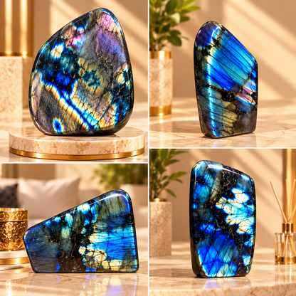 Natural Rainbow Labradorite – Freeform Crystal for Reiki & Décor