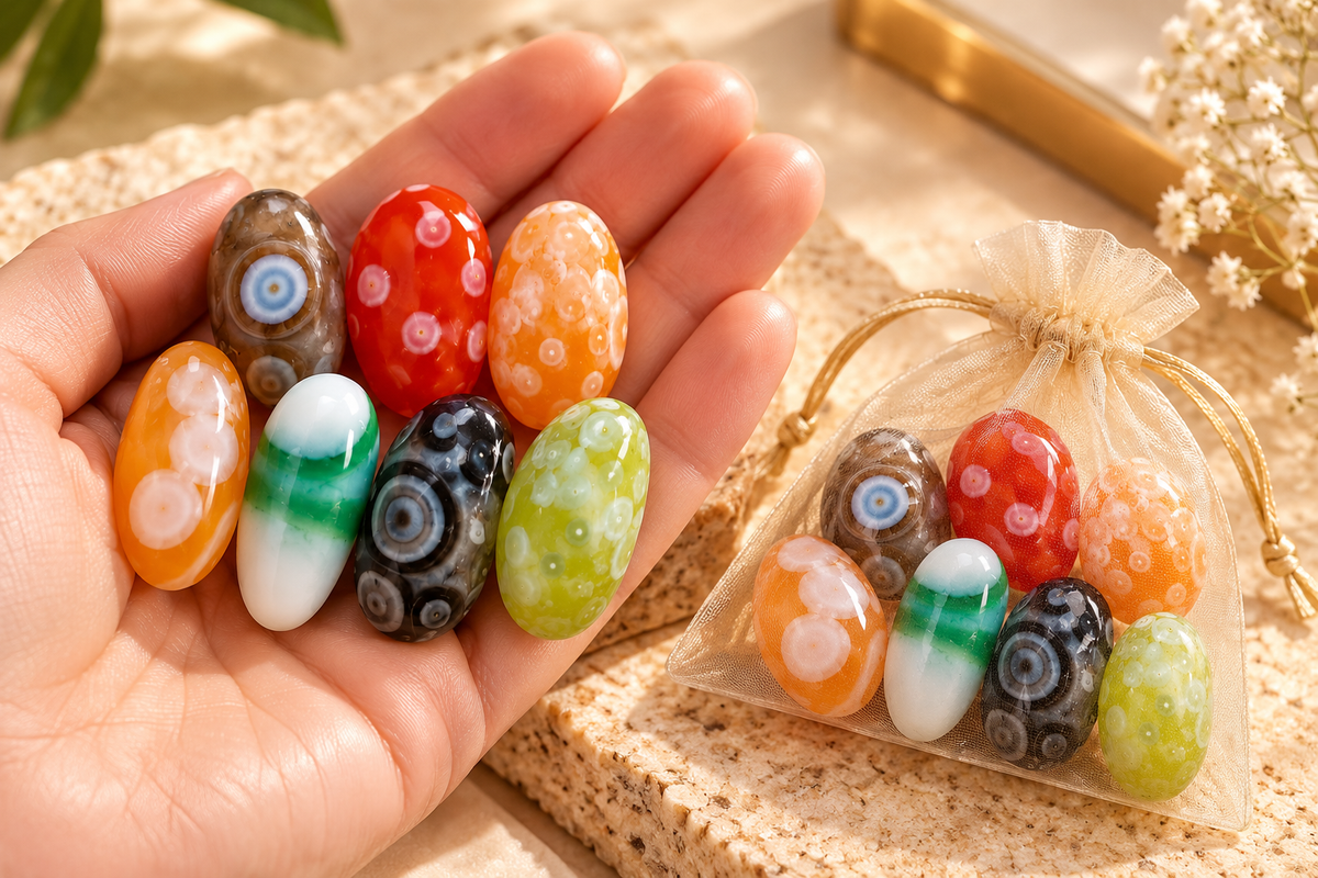 Natural Sardonyx Agate – 7-Piece Stone Set