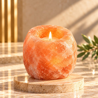 Himalayan Salt Crystal Candle Holder
