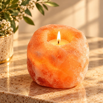 Himalayan Salt Crystal Candle Holder