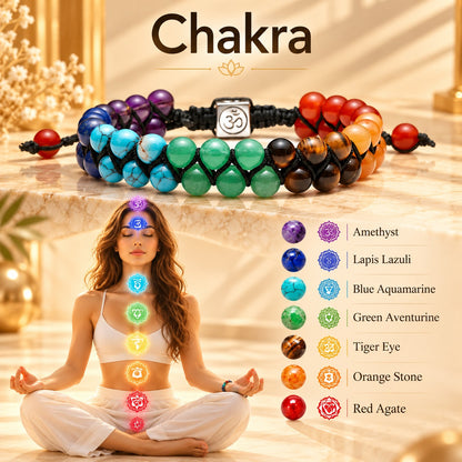 7 Chakra Natural Stone Bracelet – Balance & Harmony