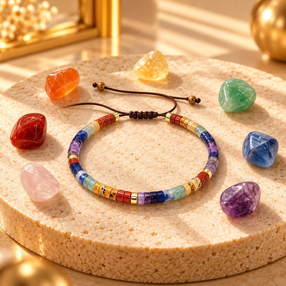 7 Chakra Natural Stone Bracelet – Inner Balance & Spiritual Connection