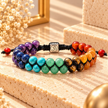 7 Chakra Natural Stone Bracelet – Balance & Harmony