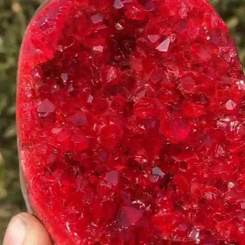 Ruby Red Crystal Geode