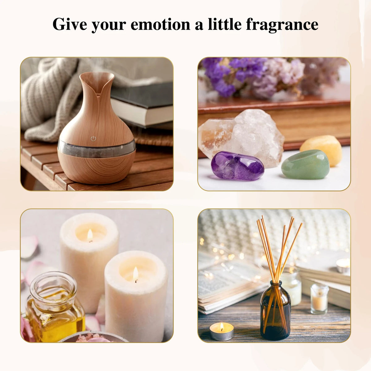 EUQEE Essential Oils Set 6 Bottles 10ml Pure Natural Aromatherapy Oils for Humidifier Diffusers Making Candle Soap Air Freshener