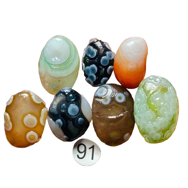 Natural Sardonyx Agate – 7-Piece Stone Set
