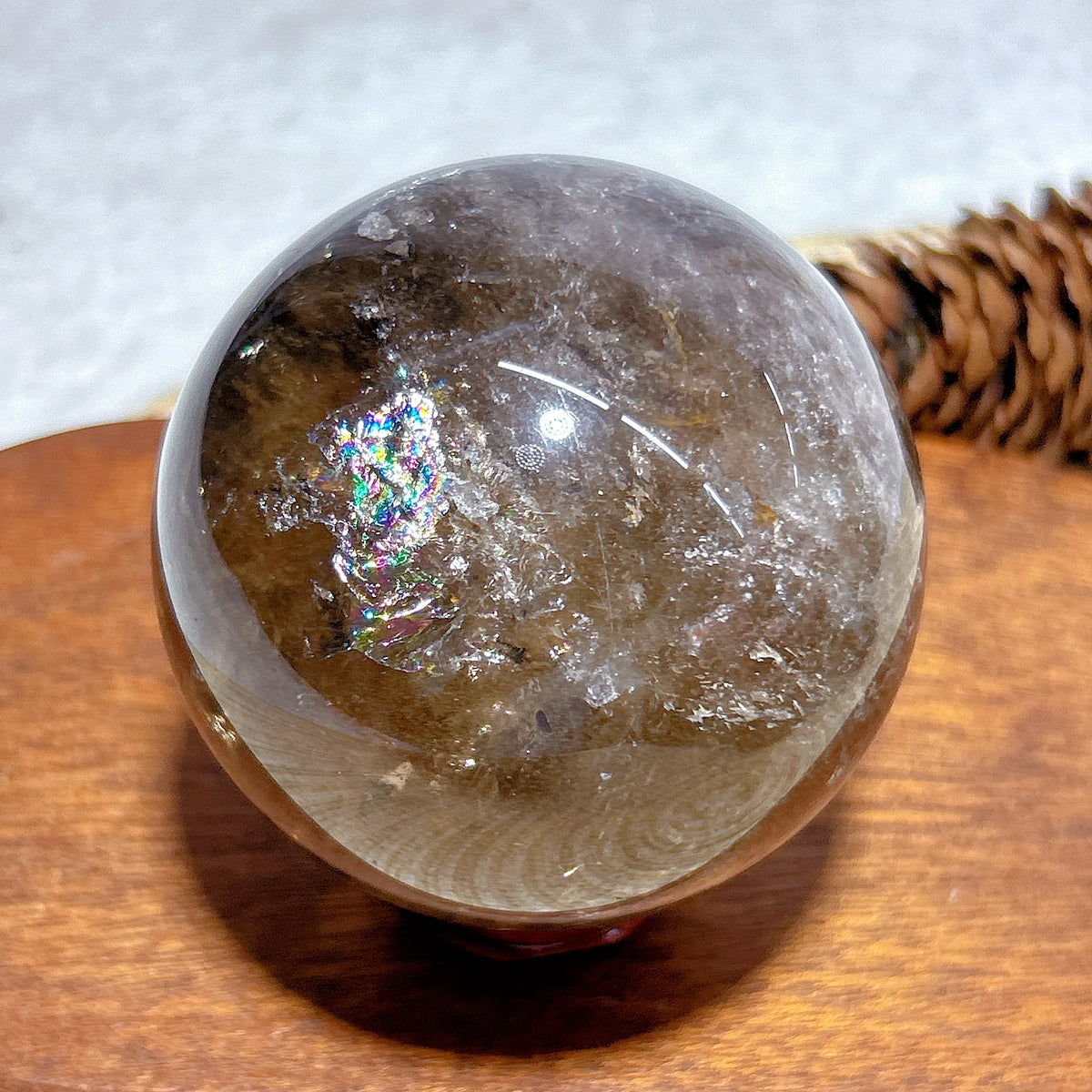 Rainbow Smoky Quartz Sphere – Natural Crystal