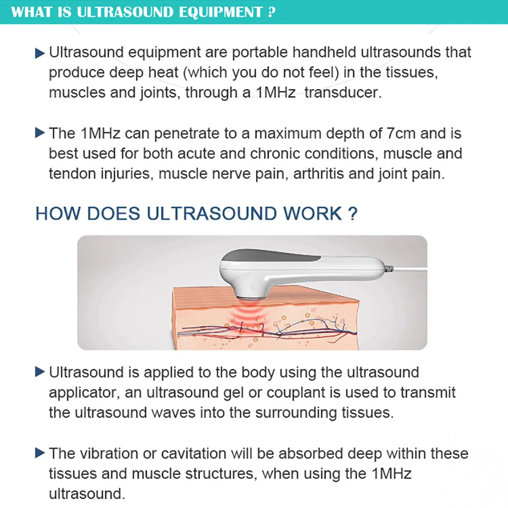Ultrasound laser Physiotherapy Massage Device  for Muscle pain