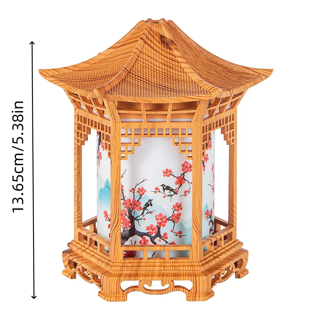 Chinese Style Element Pavilion Humidifier Unique Creative Decorative Night Light with Delicate Spray to Improve Air Quality