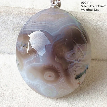 Natural Black Persian Agate Pendant Necklace Eye Women Men Jewelry Rare Fashion Gemstone Pink Agate Necklace AAAAAA