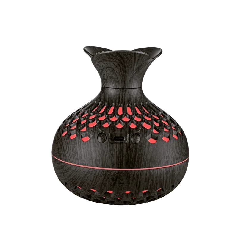 Wood Grain Vase Humidifier Household Electric Ultrasonic Air Humidifier Desktop Essential Oil Diffuser Air Purifier Home Room