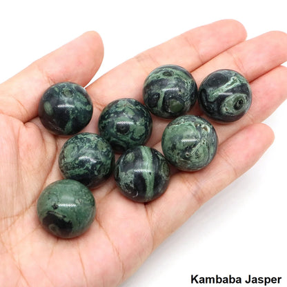 20mm Black Agate Balls Natural Stone Sphere Healing Crystal Amethyst Energy Globe for DIY Jewelry Specimen Collection Home Decor