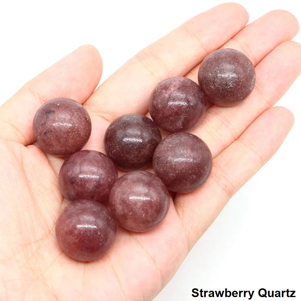 20mm Black Agate Balls Natural Stone Sphere Healing Crystal Amethyst Energy Globe for DIY Jewelry Specimen Collection Home Decor
