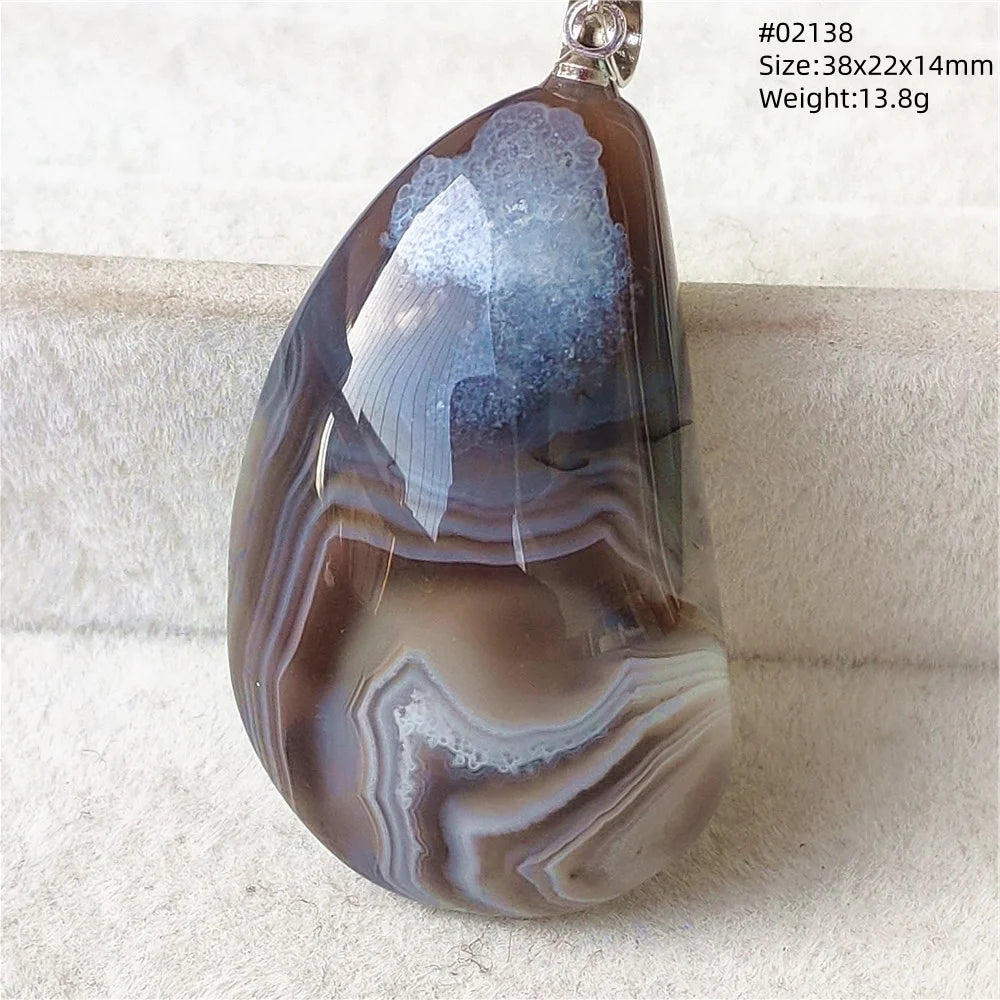 Natural Black Persian Agate Pendant Necklace Eye Women Men Jewelry Rare Fashion Gemstone Pink Agate Necklace AAAAAA