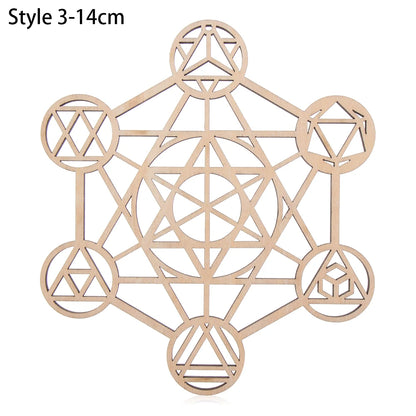 14cm Wooden Wall Sign Flower of Life Shape Laser Cut Wood Wall Art Home Decor Coasters Craft Making Sacred Geometry Ornament