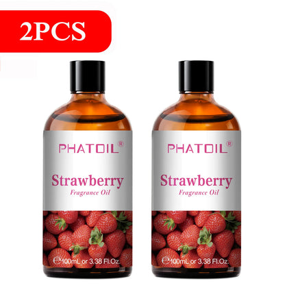 PHATOIL 100ml Aromatherapy Fragrance Oil Coconut & Vanilla Strawberry Cherry Lemon 1/2/3pcs Aroma Oil For Diffuser Candle Making