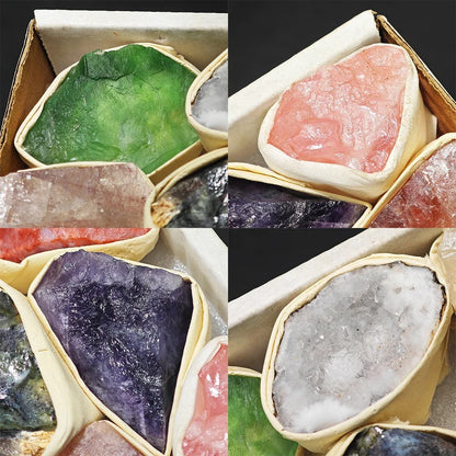 Natural Crystal Raw Stone Set Rose Quartz Irregular Ore Mineral Specimen Aquarium Decoration Home Decor Gift Fragrant Stone