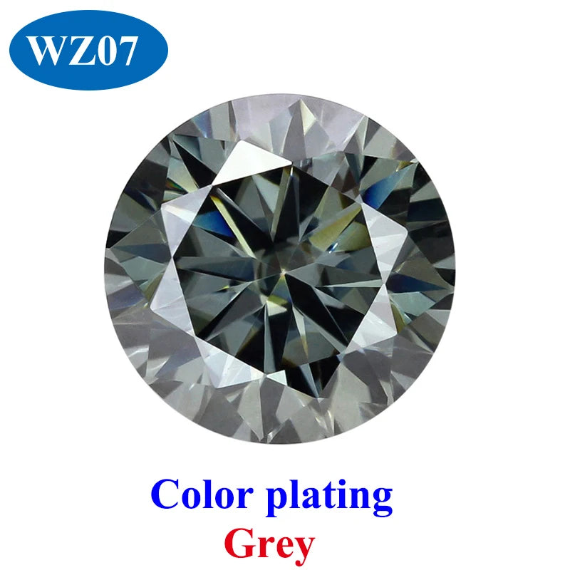 DJMAX 0.5-3ct Pink Red Royal Blue Green Moissanite Loose Stone Excellent Cut 5/6.5/8/9mm Original Moissanite Diamond Stones