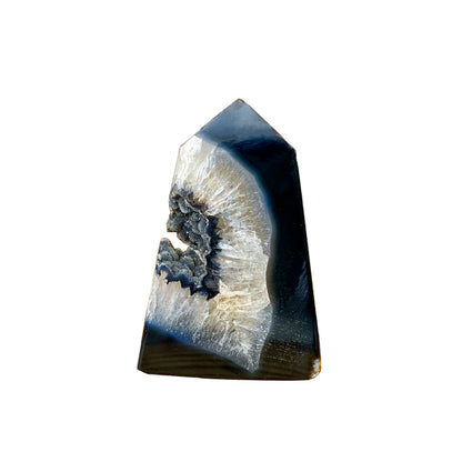 Natural Black Onyx Agate Geode – Crystal Stone