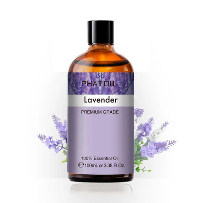 100ML Pure Natural Rose Essential Oils Humidifier Diffuser Lavender Vanilla Peppermint Geranium Cloves Basil Tea Tree Aroma Oil