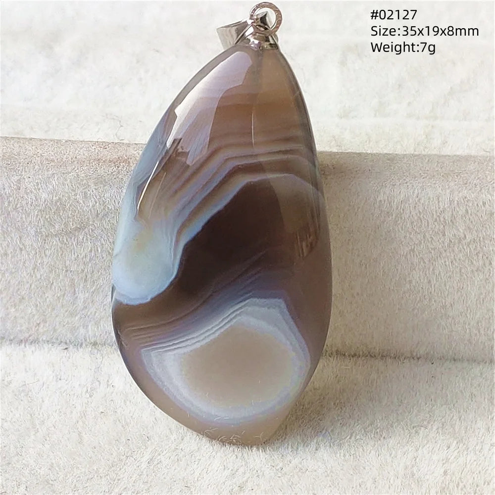 Natural Black Persian Agate Pendant Necklace Eye Women Men Jewelry Rare Fashion Gemstone Pink Agate Necklace AAAAAA