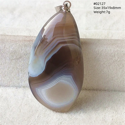 Natural Black Persian Agate Pendant Necklace Eye Women Men Jewelry Rare Fashion Gemstone Pink Agate Necklace AAAAAA