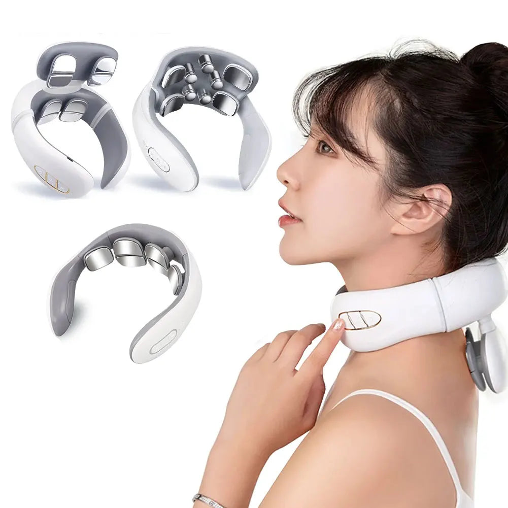 Intelligent Electric Pulse Neck and shouder  Massager with Heat Therapy - WiseWell.Shop