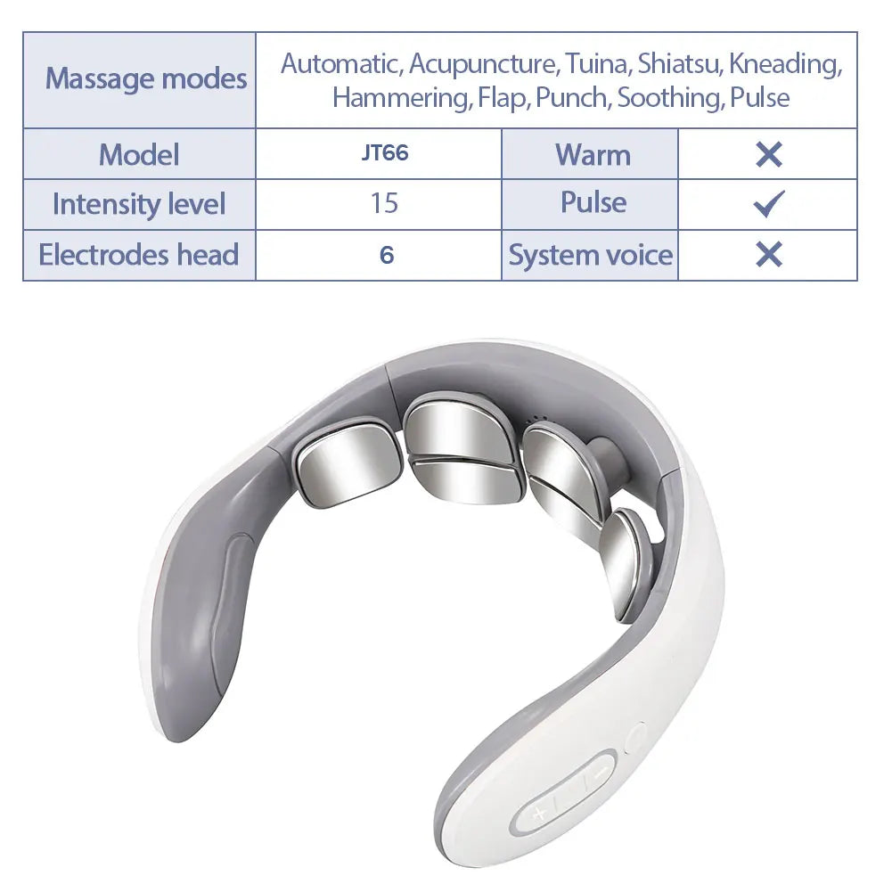 Intelligent Electric Pulse Neck and shouder  Massager with Heat Therapy - WiseWell.Shop