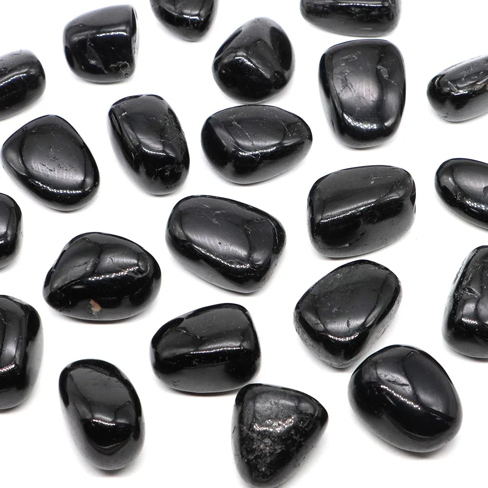 Natural Black Tourmaline Irregular Tumbled Stone Reiki Healing Crystal Energy Quartz Mineral Specimen Aquarium Home Garden Decor