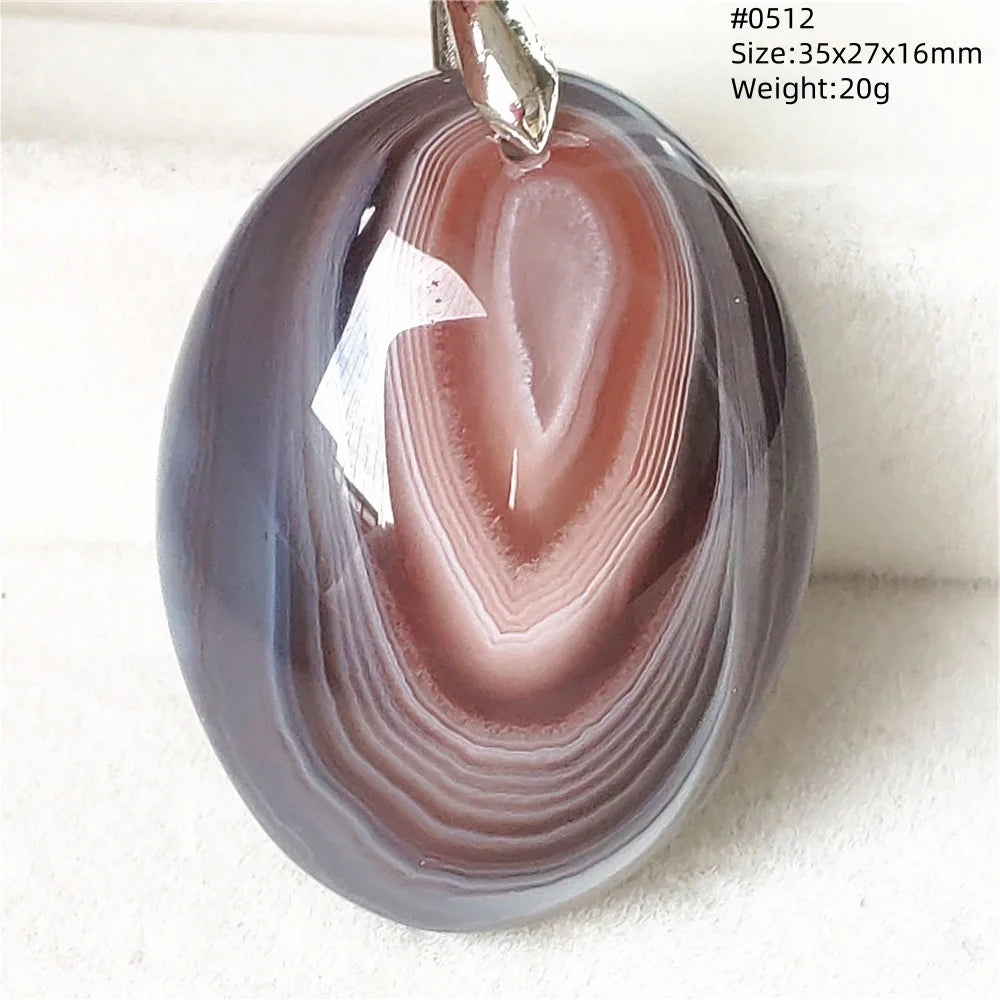 Natural Black Persian Agate Pendant Necklace Eye Women Men Jewelry Rare Fashion Gemstone Pink Agate Necklace AAAAAA