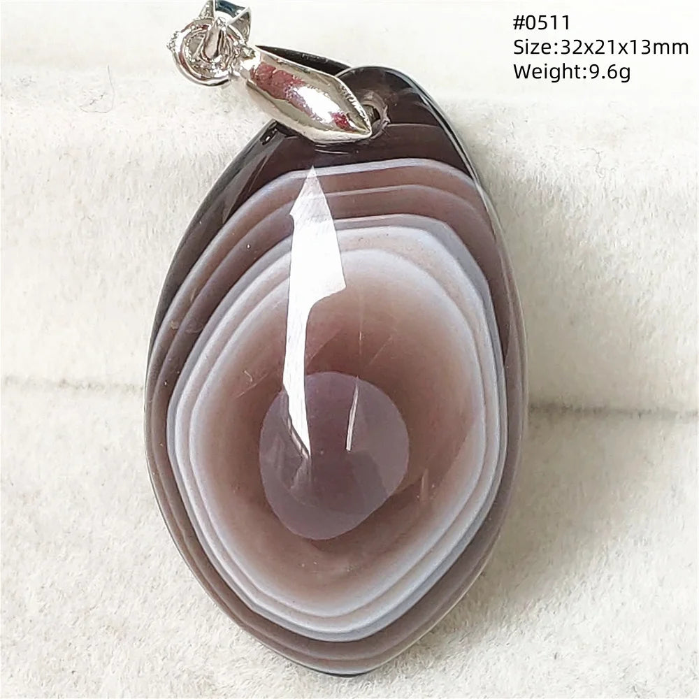 Natural Black Persian Agate Pendant Necklace Eye Women Men Jewelry Rare Fashion Gemstone Pink Agate Necklace AAAAAA