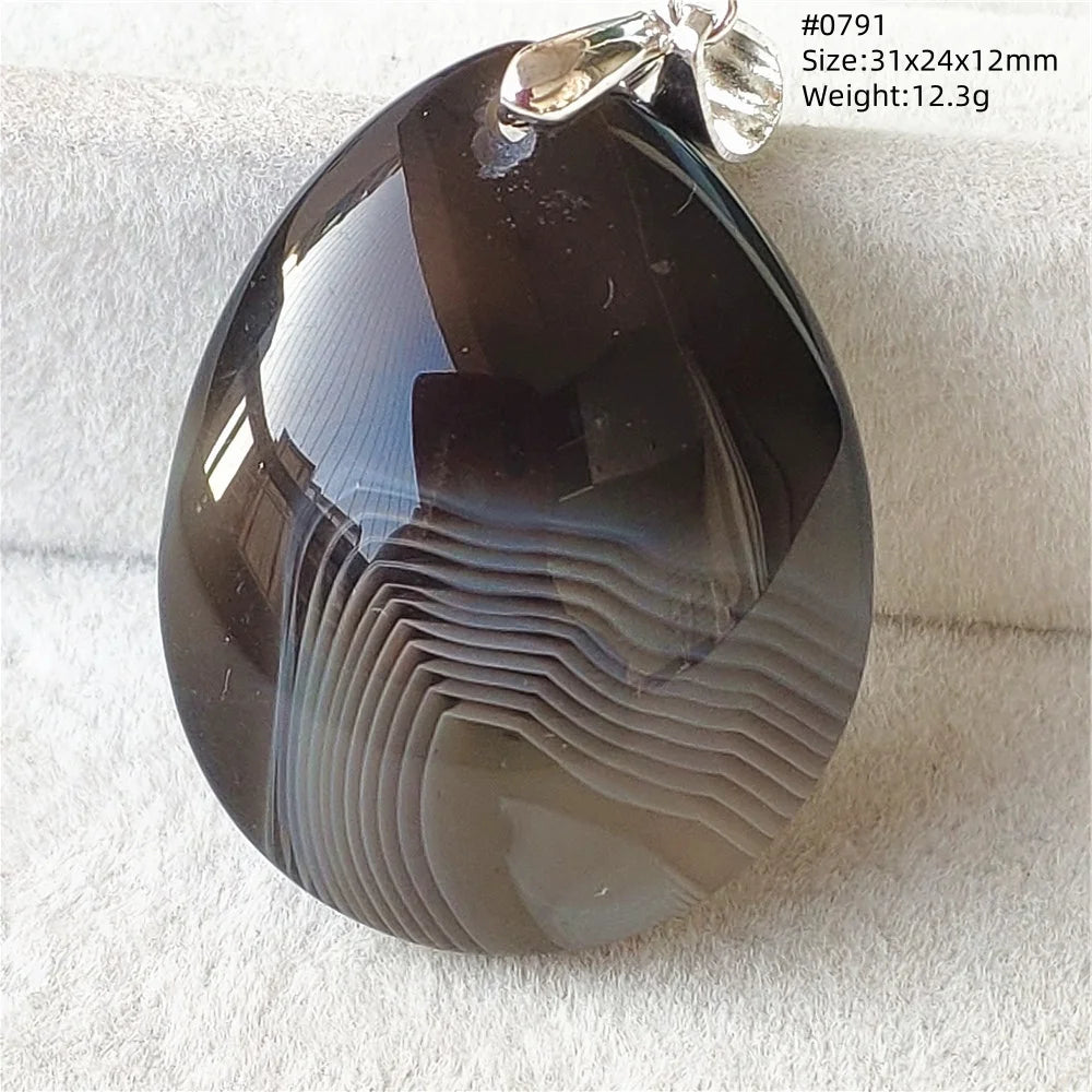 Natural Black Persian Agate Pendant Necklace Eye Women Men Jewelry Rare Fashion Gemstone Pink Agate Necklace AAAAAA