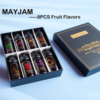 MAYJAM 8 Bottles Aromatherapy Oil Set-Strawberry Watermelon Mango Passion Fruit Coconut Pineapple Banana Grape Fragrance Oils