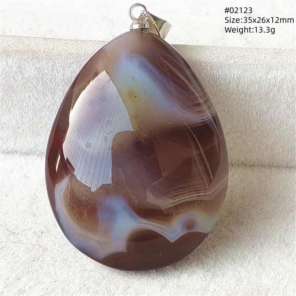Natural Black Persian Agate Pendant Necklace Eye Women Men Jewelry Rare Fashion Gemstone Pink Agate Necklace AAAAAA