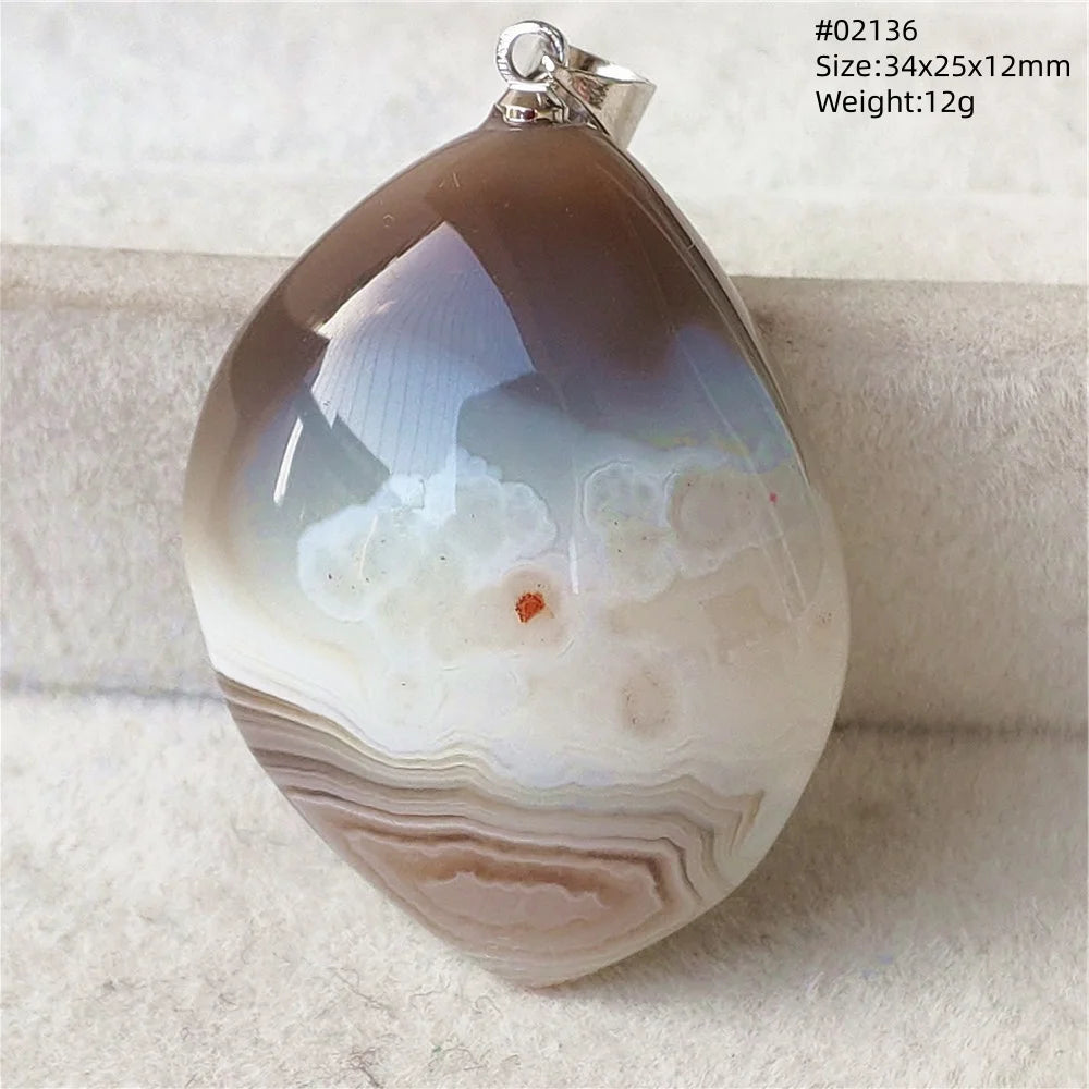 Natural Black Persian Agate Pendant Necklace Eye Women Men Jewelry Rare Fashion Gemstone Pink Agate Necklace AAAAAA