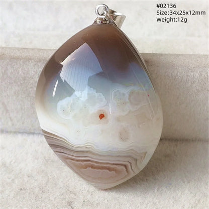 Natural Black Persian Agate Pendant Necklace Eye Women Men Jewelry Rare Fashion Gemstone Pink Agate Necklace AAAAAA