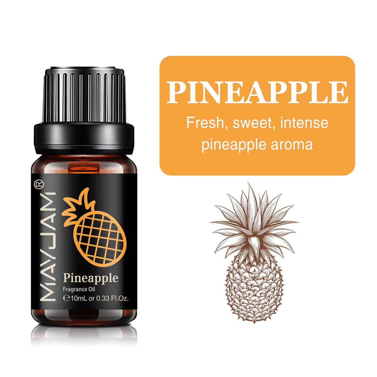 MAYJAM 8 Bottles Aromatherapy Oil Set-Strawberry Watermelon Mango Passion Fruit Coconut Pineapple Banana Grape Fragrance Oils