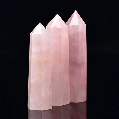 Natural Stone and Crystals Point Wand Witchcraft Rose Quartz Amethyst Home Decor Mineral Reiki Healing Stones Crafts Room Decor