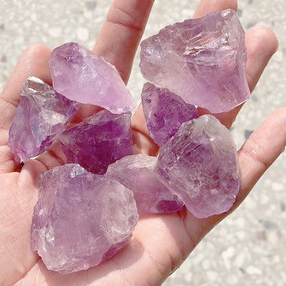 Natural Crystal Raw Stone Set Rose Quartz Irregular Ore Mineral Specimen Aquarium Decoration Home Decor Gift Fragrant Stone