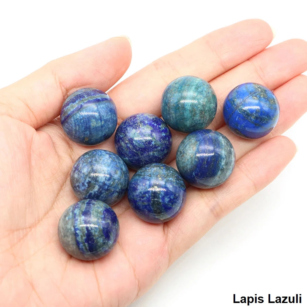 20mm Black Agate Balls Natural Stone Sphere Healing Crystal Amethyst Energy Globe for DIY Jewelry Specimen Collection Home Decor