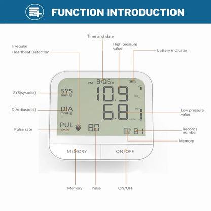 Blood Pressure Monitor Large-Screen Display - for Seniors Home