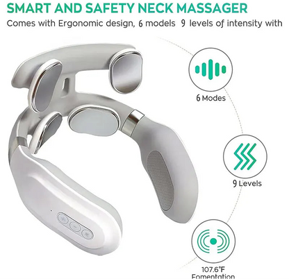 Hot Vibration  Neck  & Cervical Spine Massage 4 head
