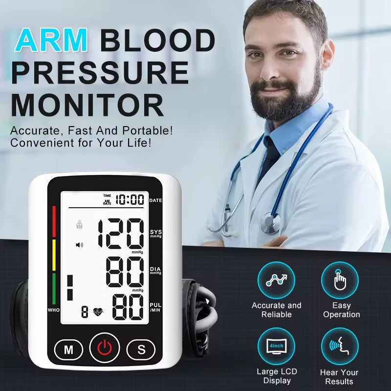 Digital  Blood Pressure and Heart Rate Pulse Meter