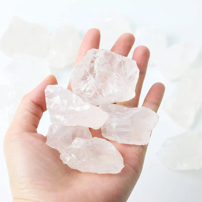 Natural Crystal Raw Stone Set Rose Quartz Irregular Ore Mineral Specimen Aquarium Decoration Home Decor Gift Fragrant Stone