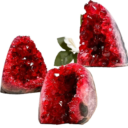 Ruby Red Crystal Geode